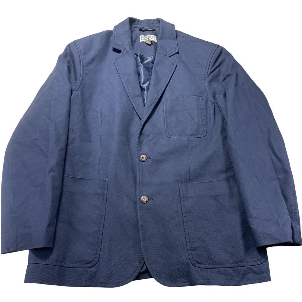 Duluth Trading Co Sport Coat Mens XL Blue Cotton Casual Blazer Work Jacket